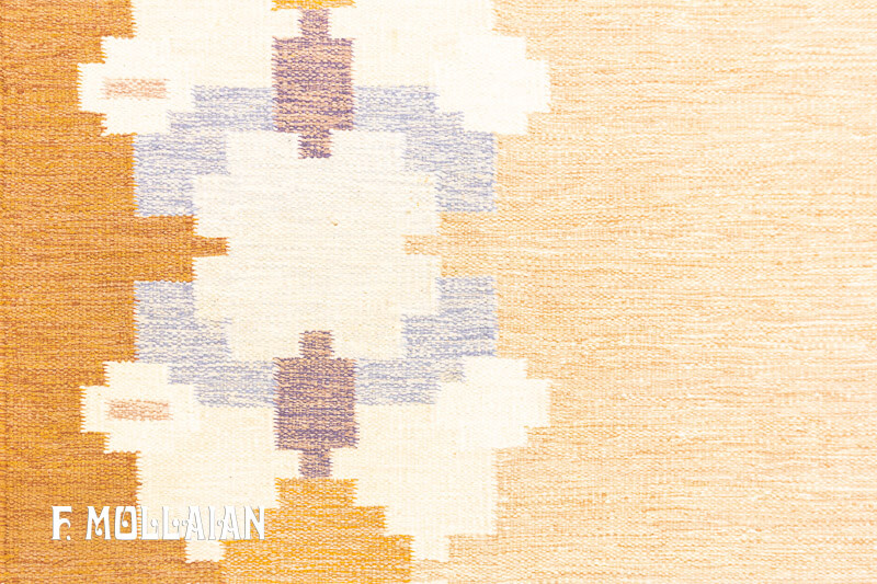 Semi Antique Swedish Kilim Signed GG n°:53513949