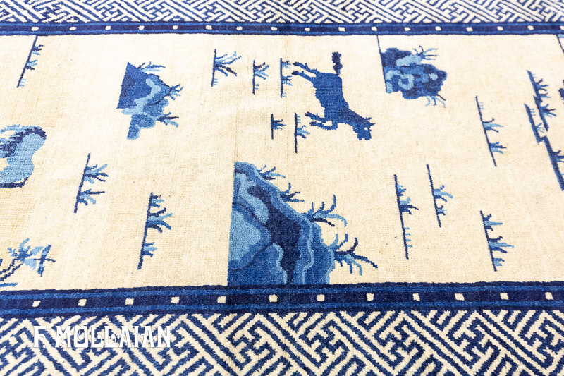 Tapis Pekin Chinois Ancien « Huit chevaux (Bajun tu) » n°:53947737