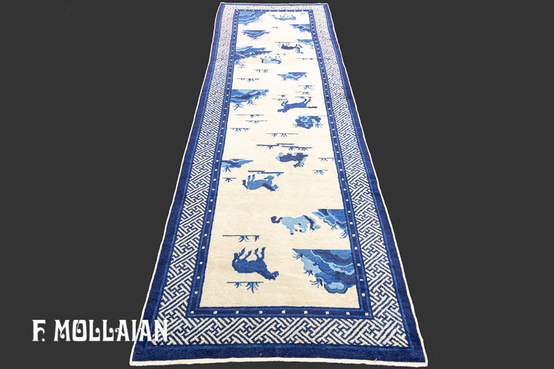 Tapis Pekin Chinois Ancien « Huit chevaux (Bajun tu) » n°:53947737
