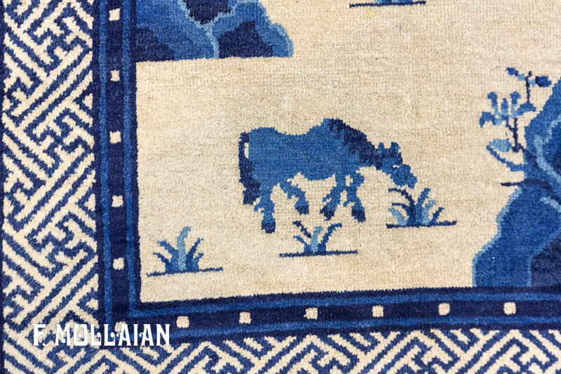Tapis Pekin Chinois Ancien « Huit chevaux (Bajun tu) » n°:53947737