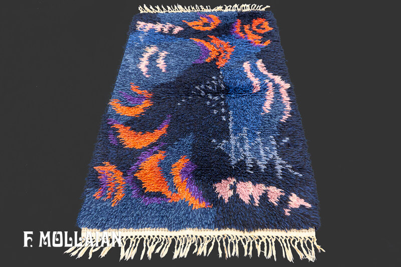 Small Vintage Swedish Rya Rug n°:62156675