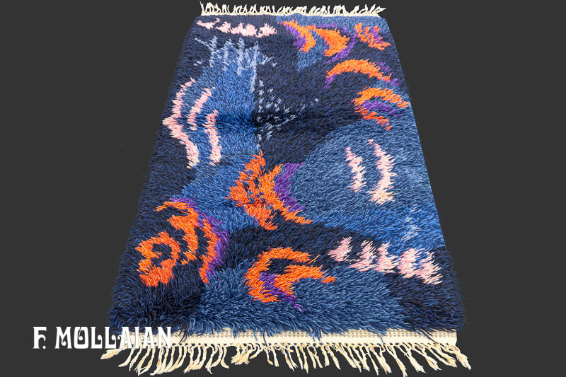 Small Vintage Swedish Rya Rug n°:62156675