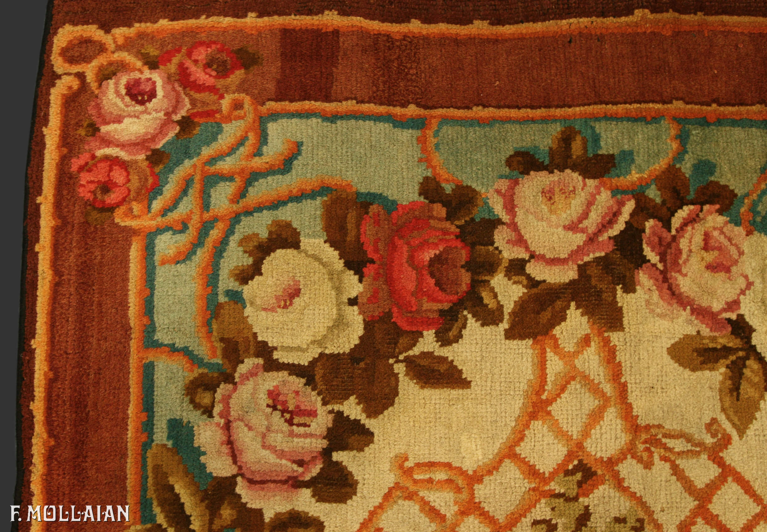 Tapis Couloir Anglais Antique Axminster England n°:66984383