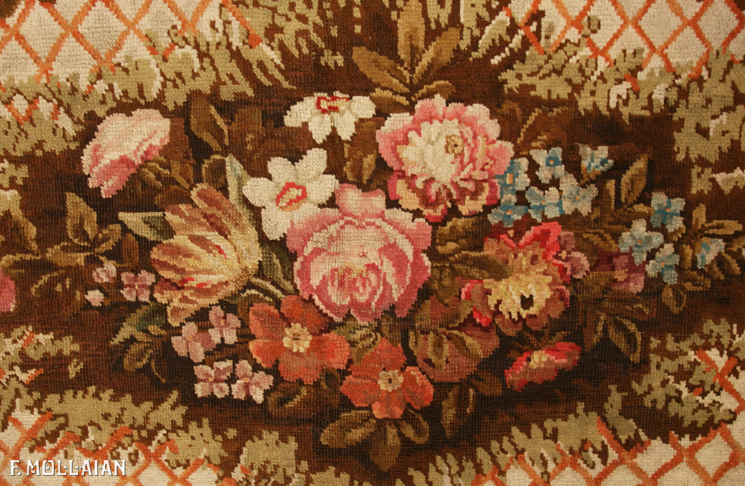 Tapis Couloir Anglais Antique Axminster England n°:66984383