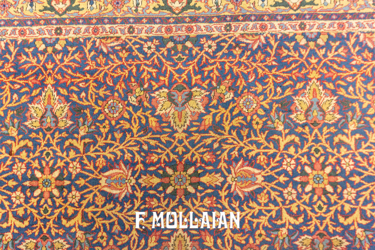 Floral All-over Antique Persian Hand-knotted Kerman Ravar Rug n°:69065869