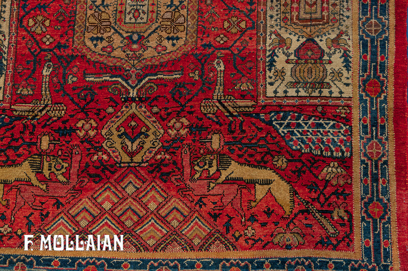Tappeto Figurativo Persiano Antico Mishan con Design Raro n°:75406777