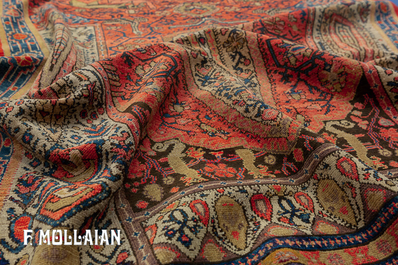 Tappeto Figurativo Persiano Antico Mishan con Design Raro n°:75406777