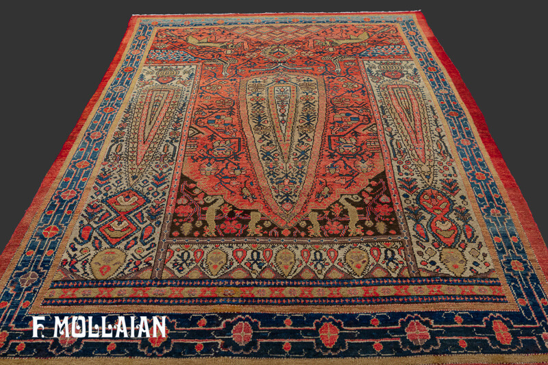 Tappeto Figurativo Persiano Antico Mishan con Design Raro n°:75406777