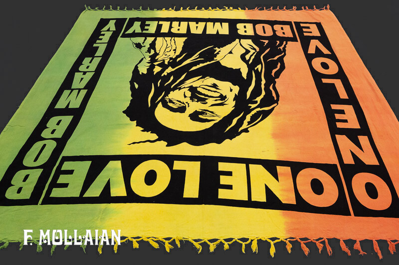 Textile Vintage Estampé Sud Américain, « Bob Marley » n°:77612282