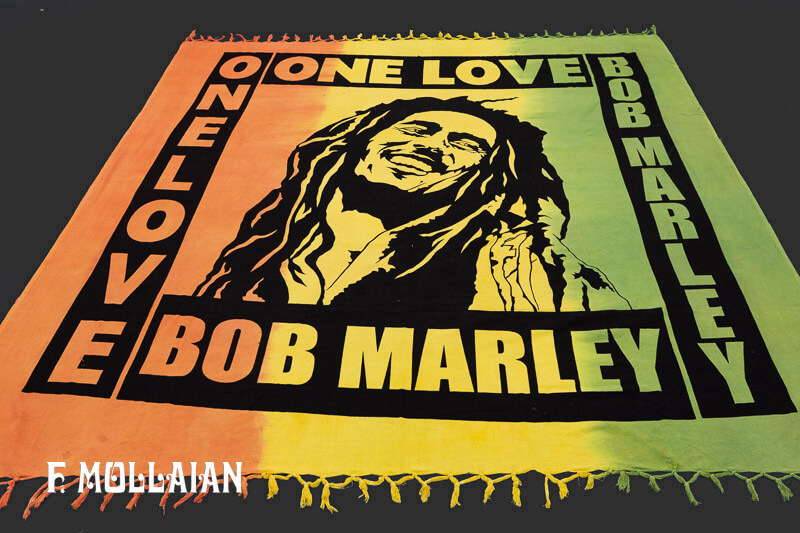 Textile Vintage Estampé Sud Américain, « Bob Marley » n°:77612282