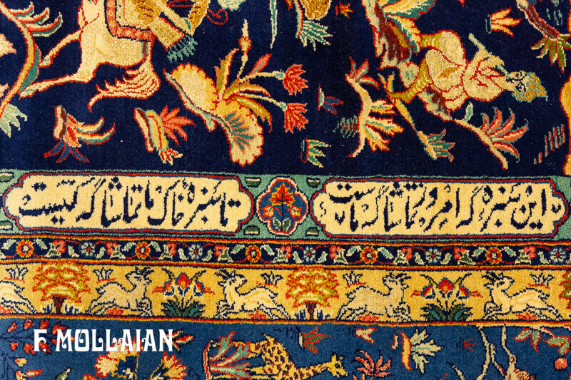 Persian Kashan Kurk Rug Part Silk n°:78515436