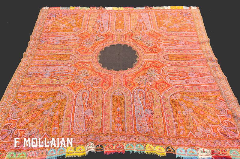 Textile Antique Châle du Cachemire n°:79541762