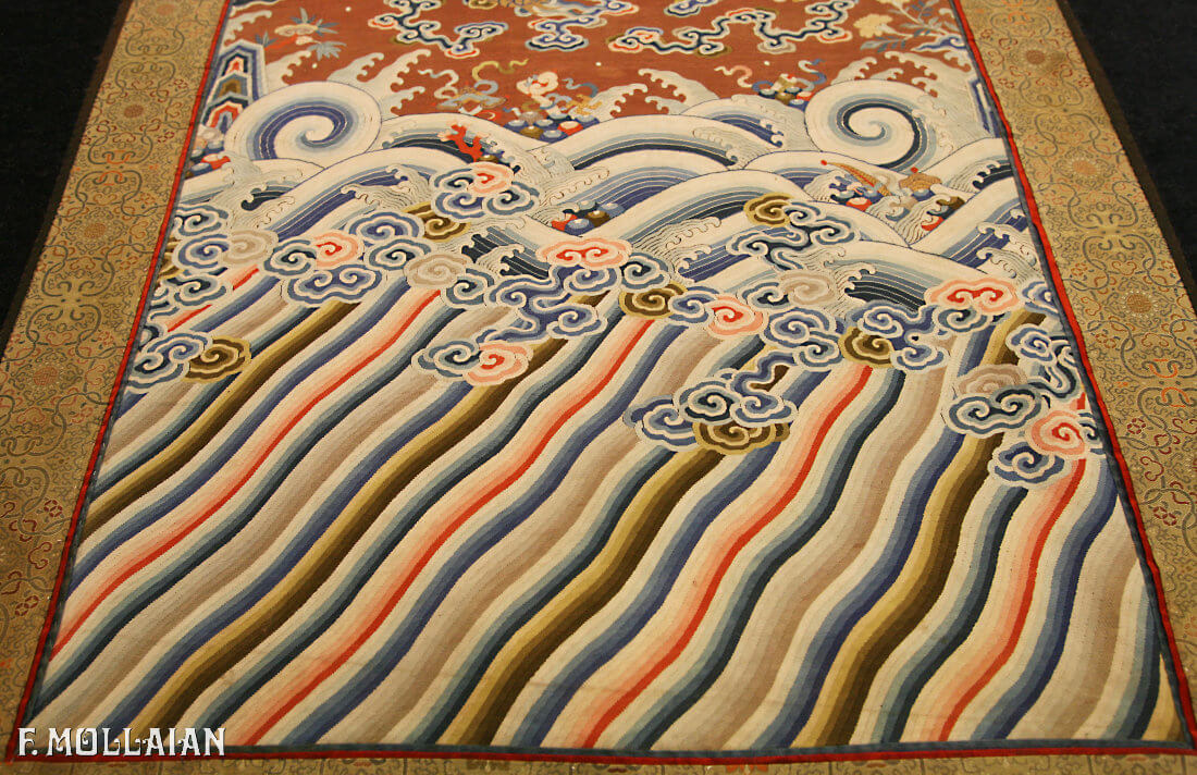 Têxtil Chinês Antigo Imperial Chinese (Seda & Metal) n°:93395521