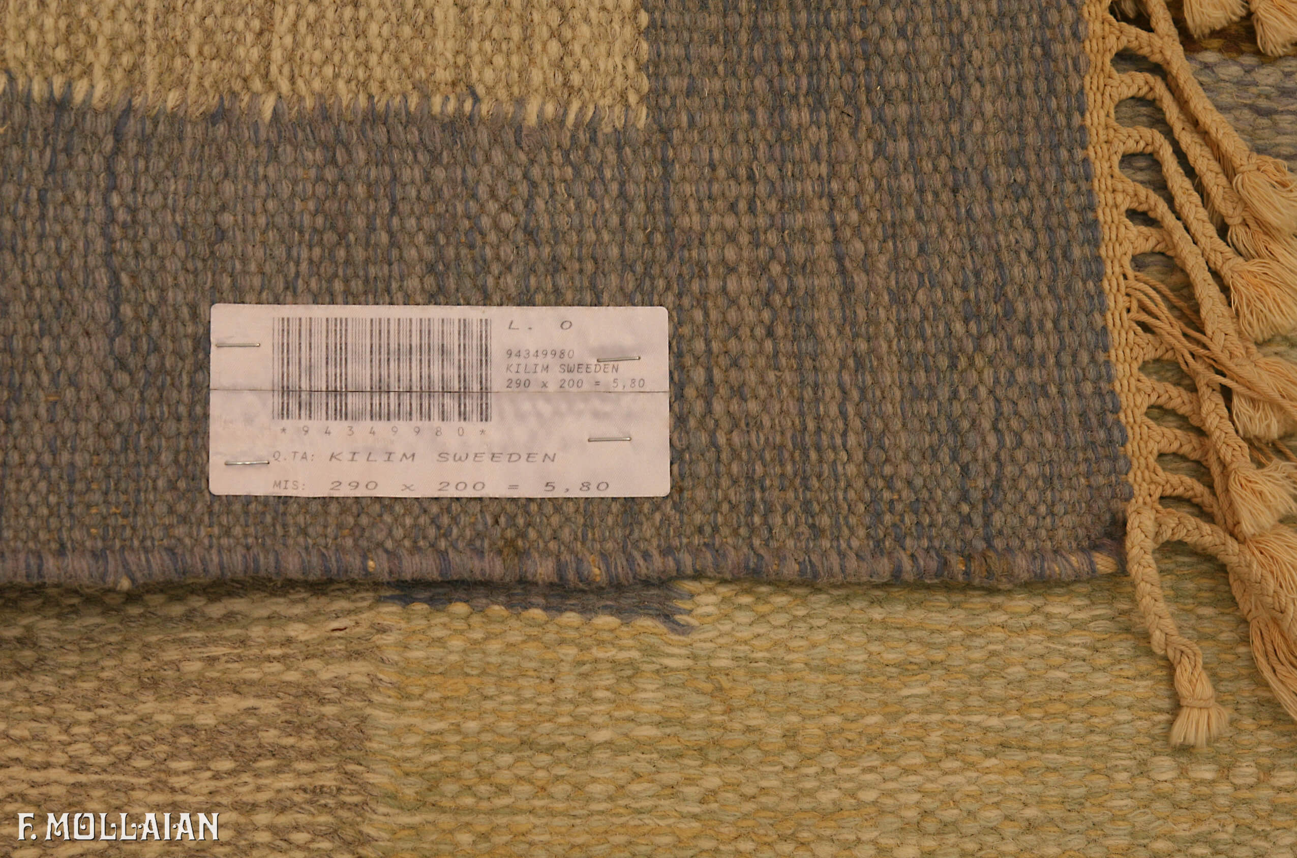 Semi-Antique Suédois Kilim n°:94349980