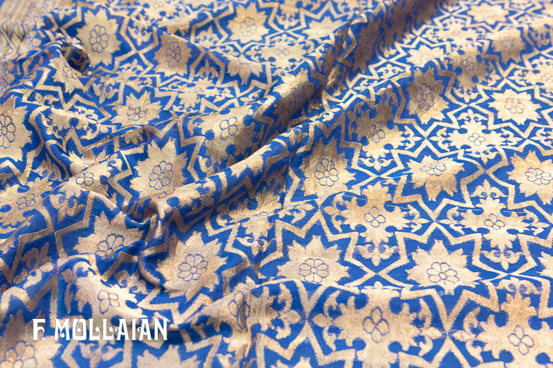 Textile Antique Soie Indien Antique avec Fil Métal n°:95805336