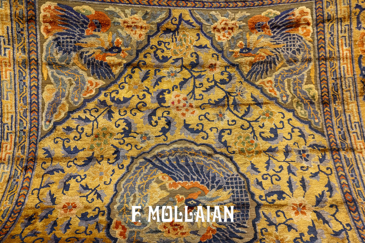 Tapis de Soie et Fil de Métal du Palais Impérial, Signé n°:10783232