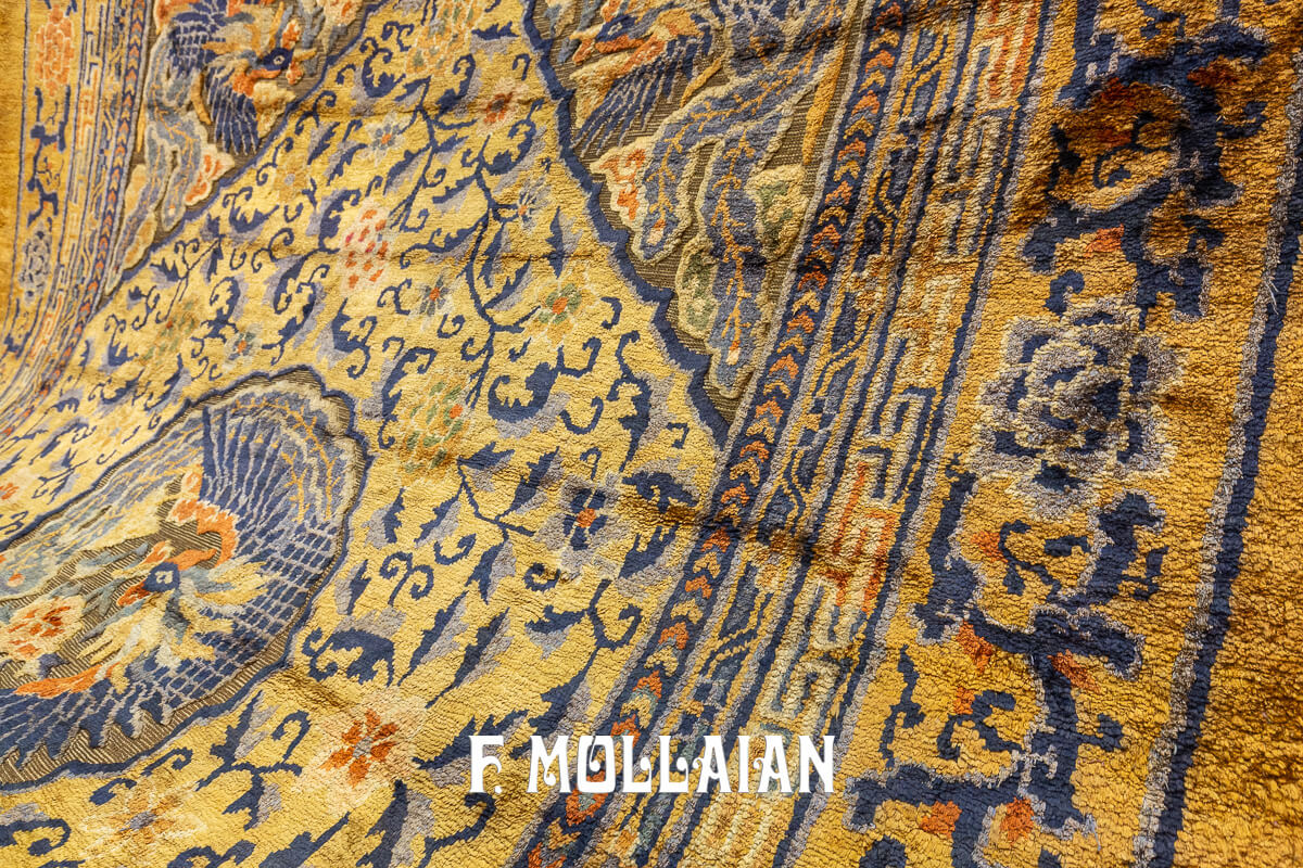Tapis de Soie et Fil de Métal du Palais Impérial, Signé n°:10783232
