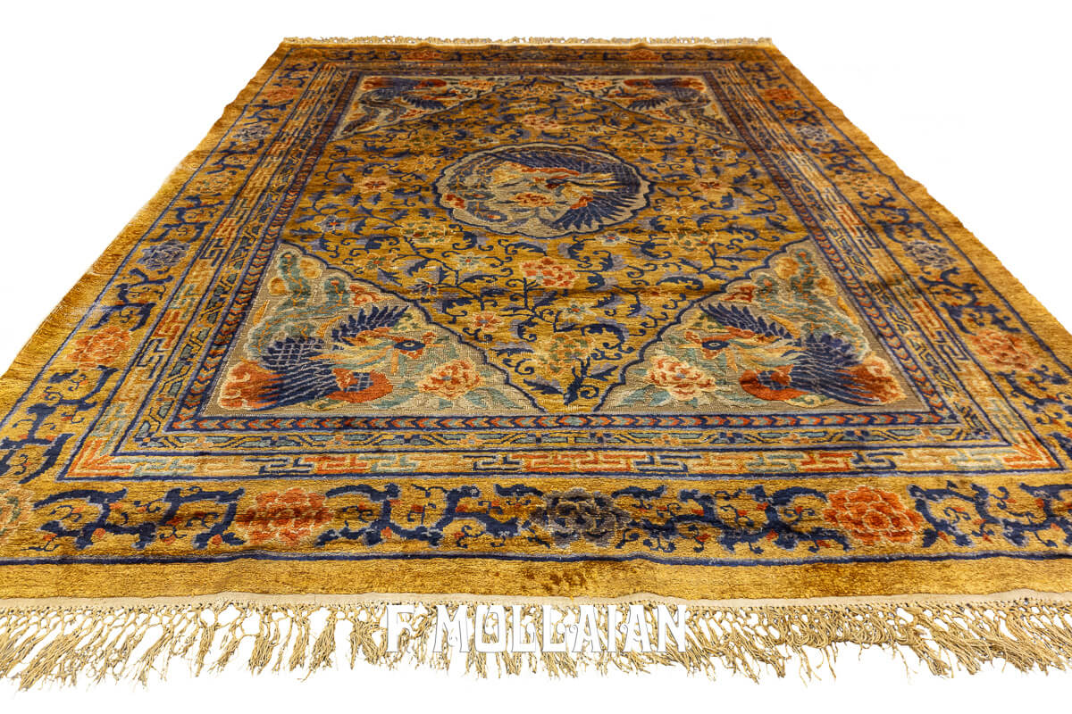 Tapis de Soie et Fil de Métal du Palais Impérial, Signé n°:10783232