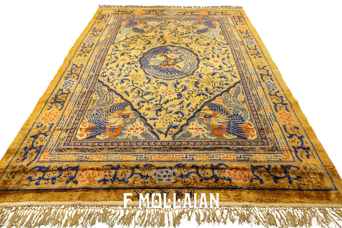Tapis de Soie et Fil de Métal du Palais Impérial, Signé n°:10783232