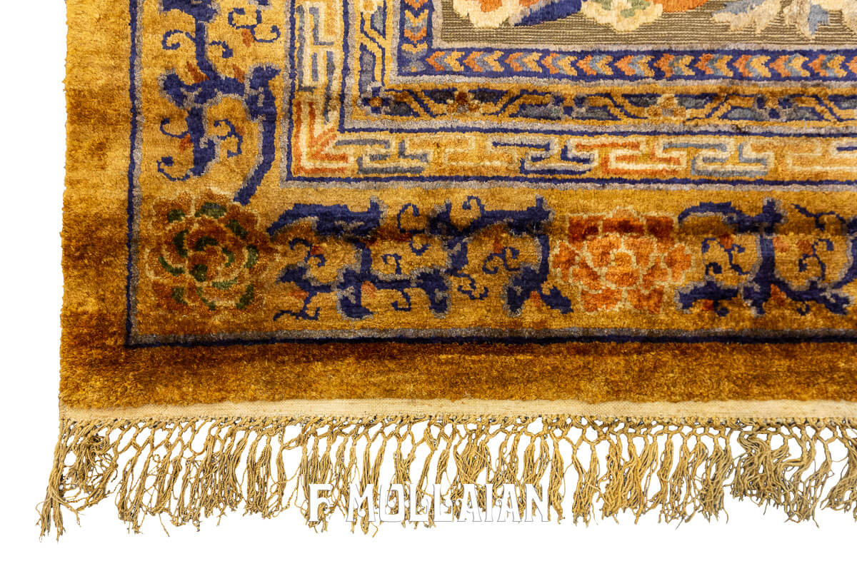 Tapis de Soie et Fil de Métal du Palais Impérial, Signé n°:10783232