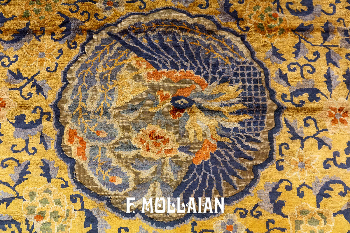 Tapis de Soie et Fil de Métal du Palais Impérial, Signé n°:10783232