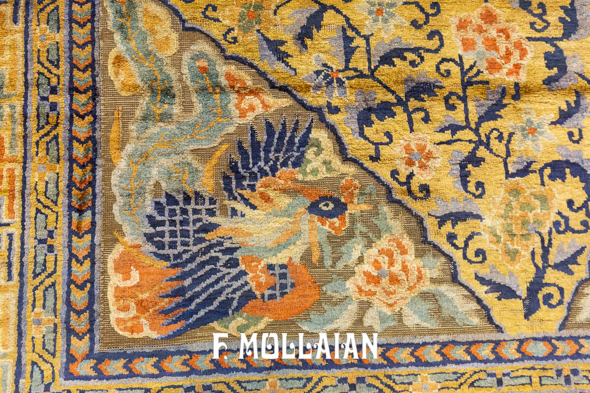 Tapis de Soie et Fil de Métal du Palais Impérial, Signé n°:10783232