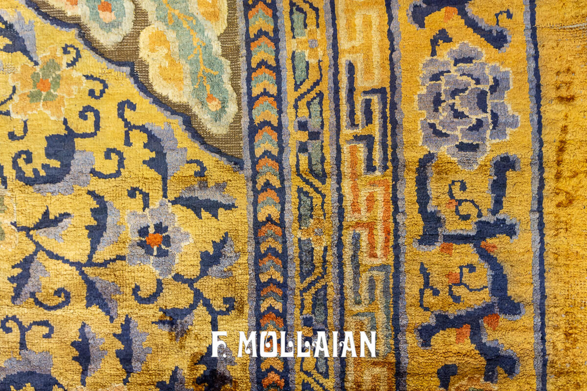 Tapis de Soie et Fil de Métal du Palais Impérial, Signé n°:10783232