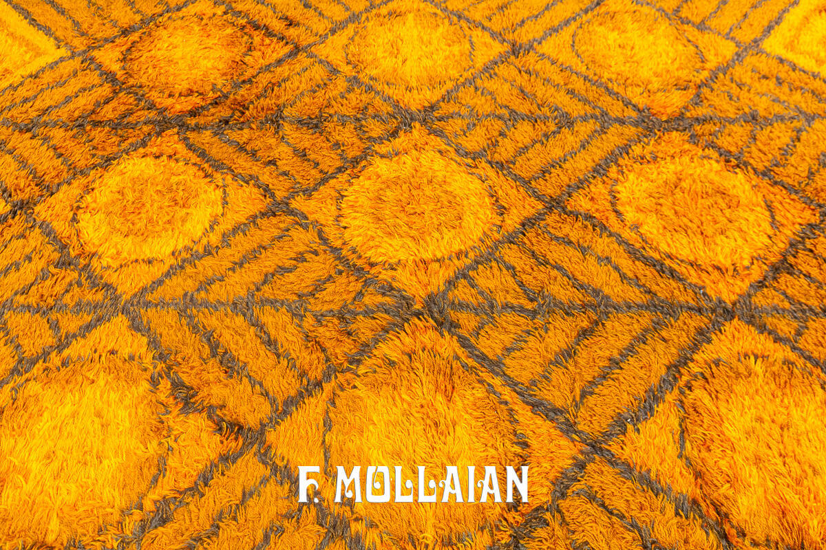 Rya Rug Scandinavian Gold/Brown Color n°:221235