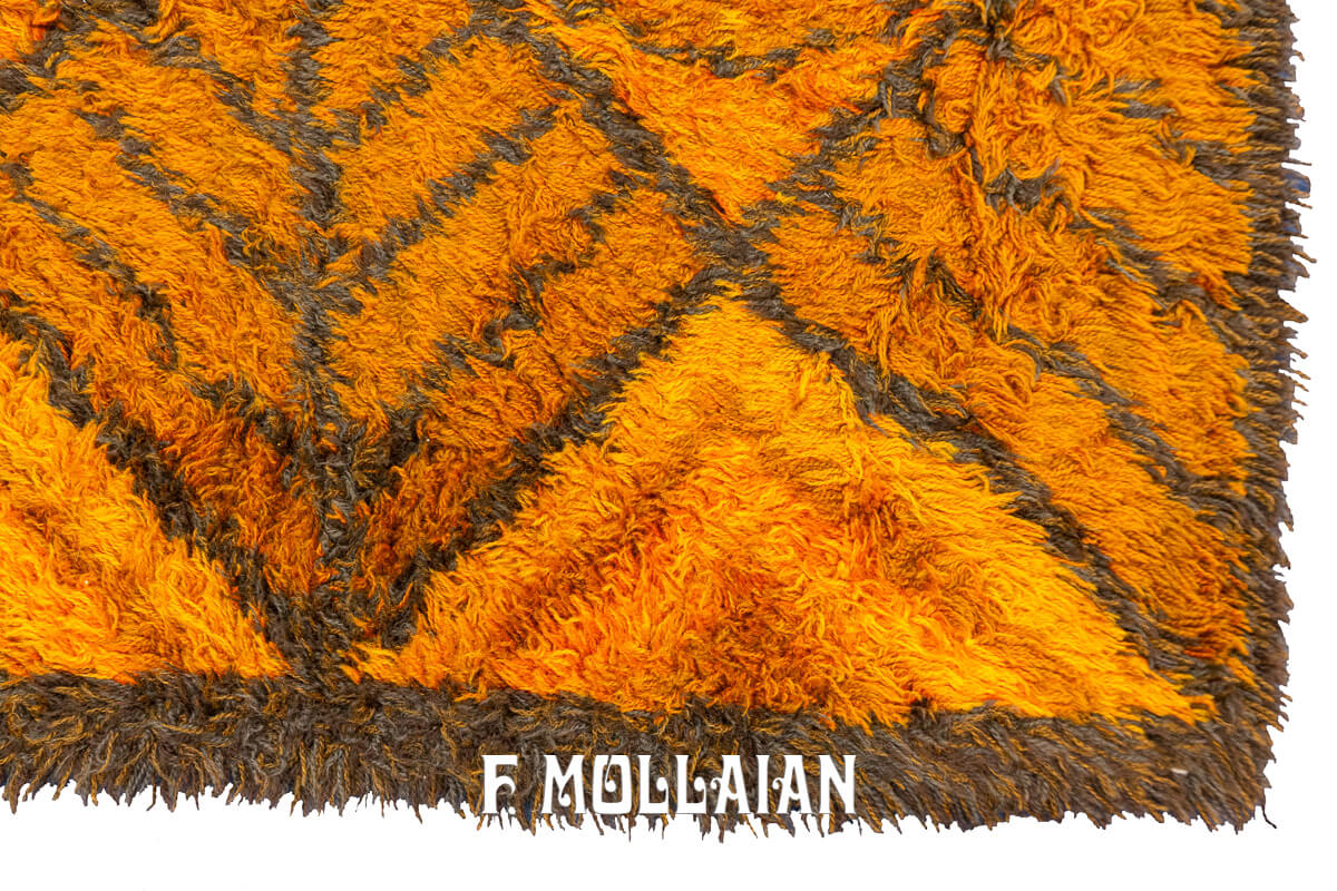Rya Rug Scandinavian Gold/Brown Color n°:221235
