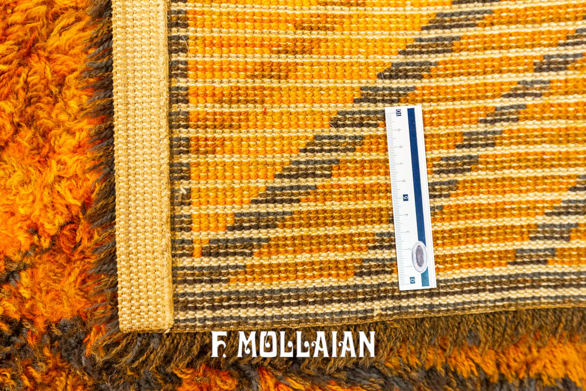 Rya Rug Scandinavian Gold/Brown Color n°:221235