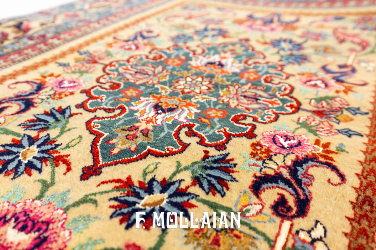 Antique Tehran Part Silk Rug n°:268990