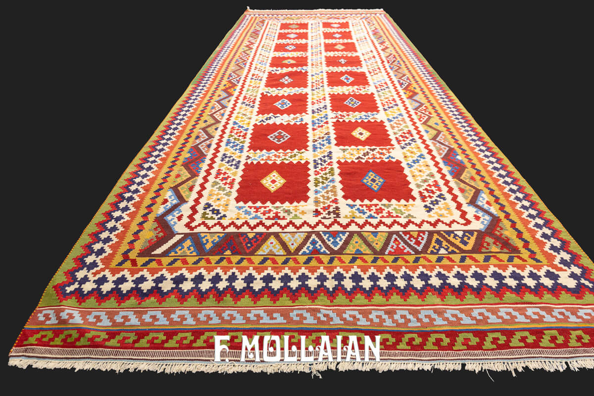 Tapis Kilim Shiraz Multicolore n°:409