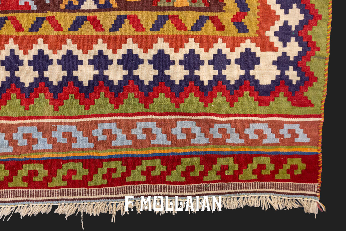 Tapis Kilim Shiraz Multicolore n°:409