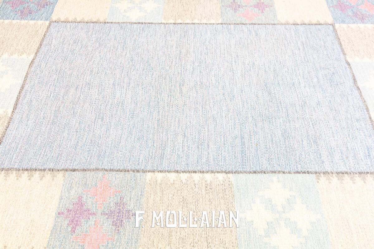 Tapis Scandinave Kilim Rollakan Couleur Pastel n°:469066