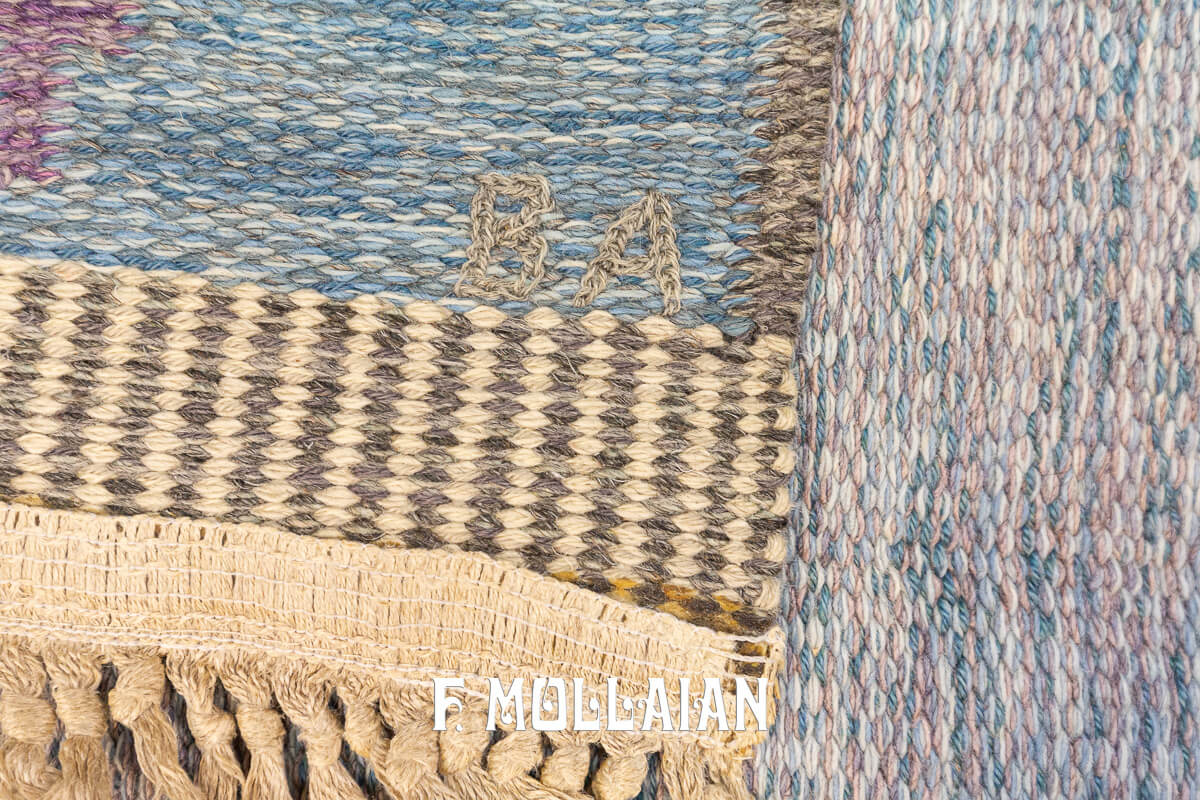 Tapis Scandinave Kilim Rollakan Couleur Pastel n°:469066