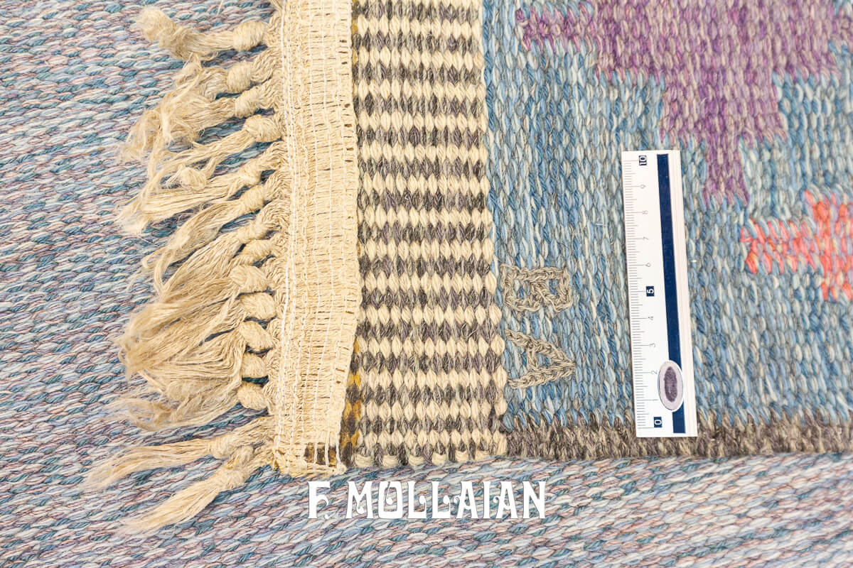 Tapis Scandinave Kilim Rollakan Couleur Pastel n°:469066