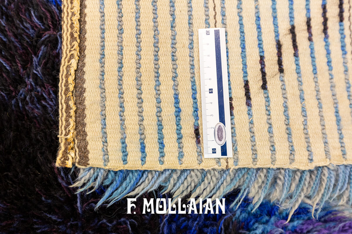 Rya Rug Swedish Purple Blue Tones n°:475002