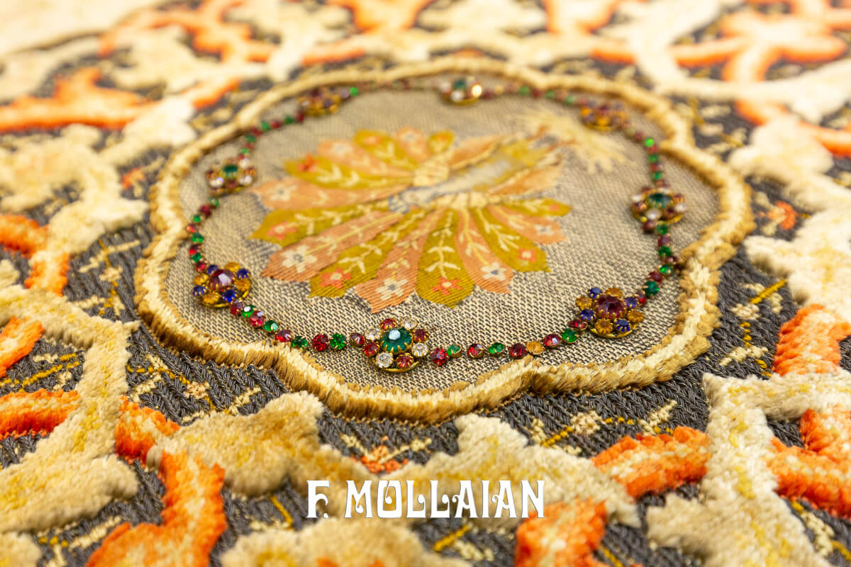 Koum Kapi Rug Extremely Fine Turkish Signed (Silk, Metal and Jewelry)- NOT FOR SALE