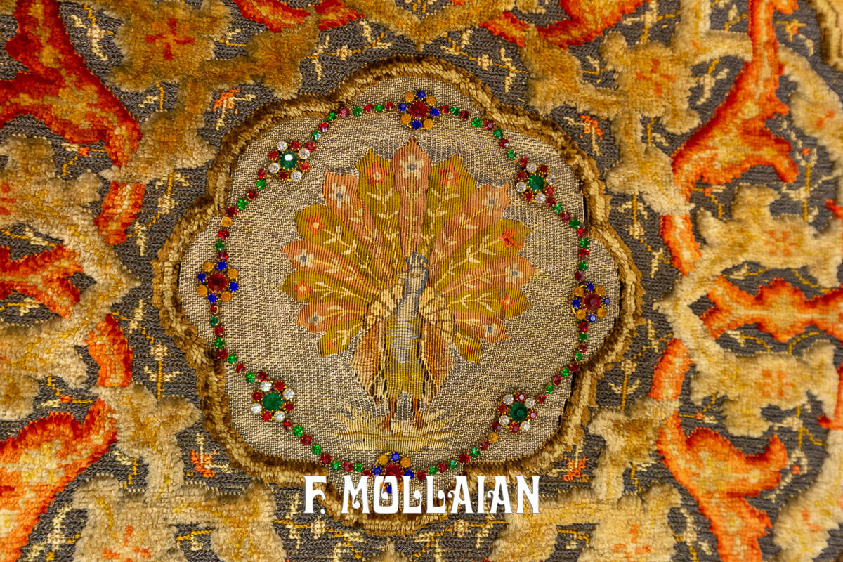 Koum Kapi Rug Extremely Fine Turkish Signed (Silk, Metal and Jewelry)- NOT FOR SALE