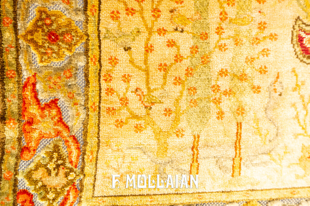 Koum Kapi Rug Extremely Fine Turkish Signed (Silk, Metal and Jewelry)- NOT FOR SALE