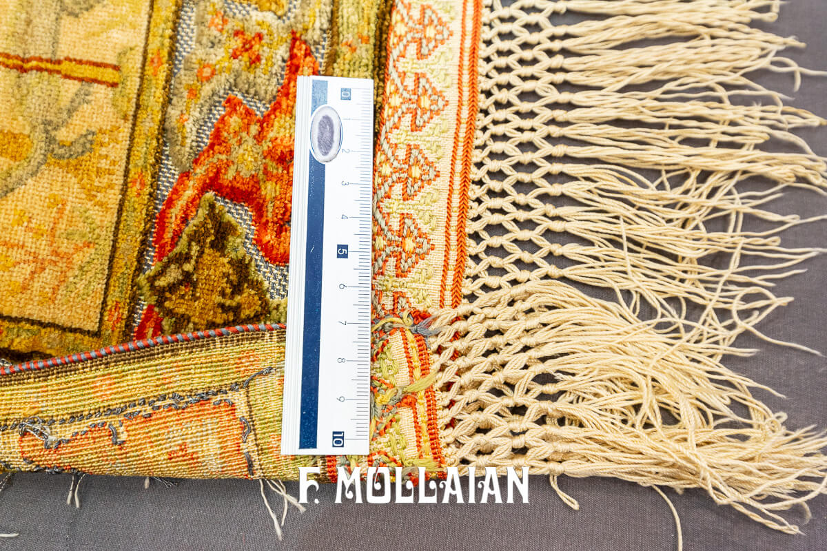 Koum Kapi Rug Extremely Fine Turkish Signed (Silk, Metal and Jewelry)- NOT FOR SALE