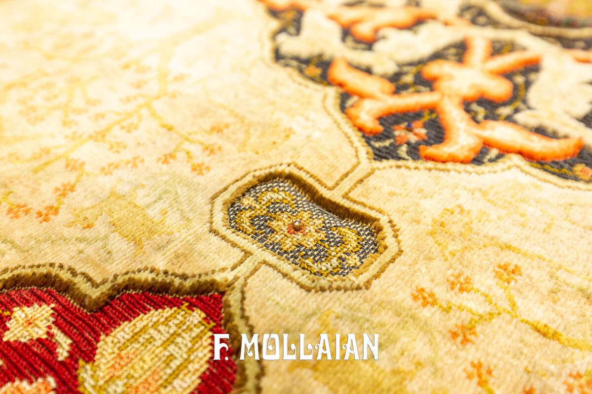 Koum Kapi Rug Extremely Fine Turkish Signed (Silk, Metal and Jewelry)- NOT FOR SALE