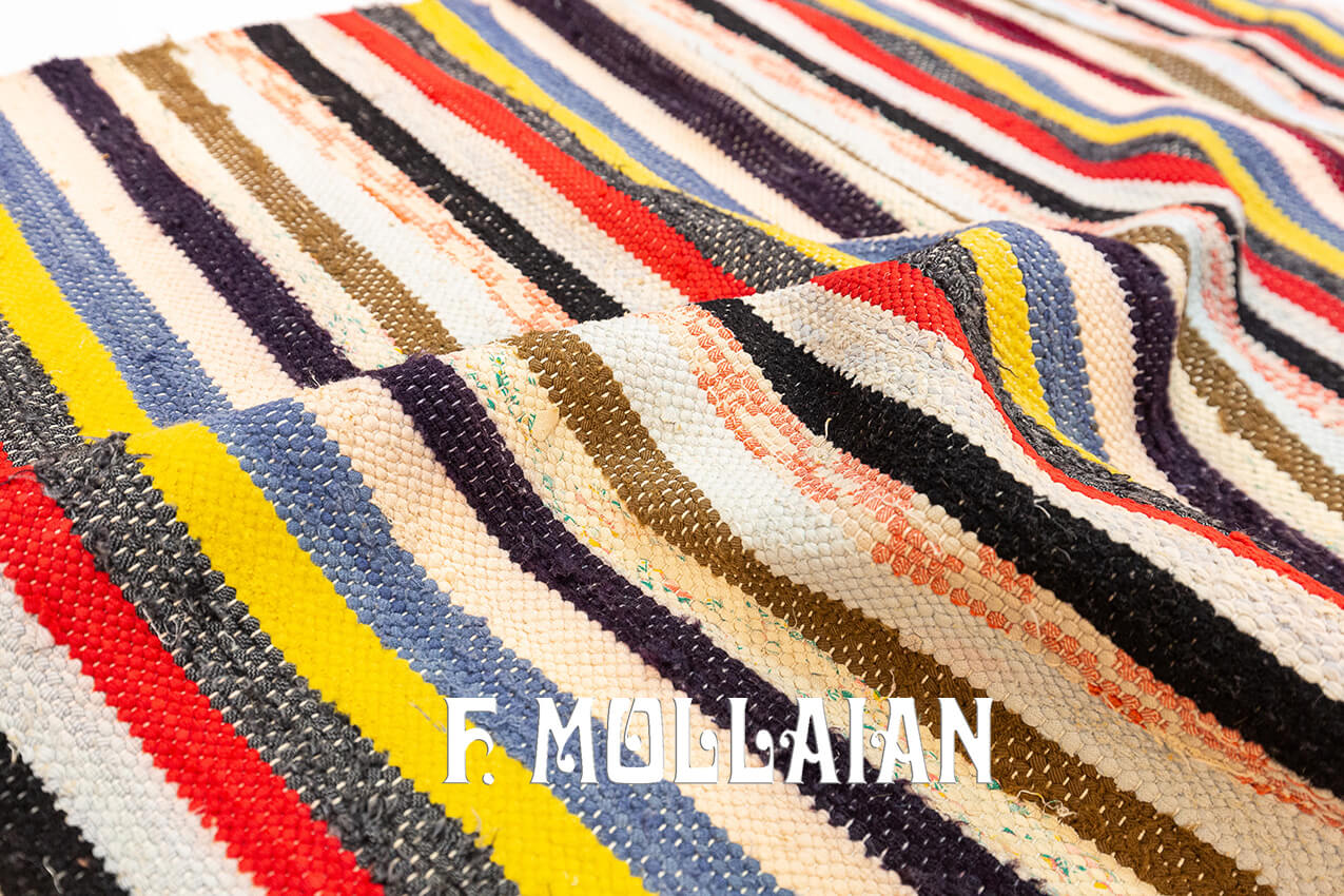 Tapis Scandinave Kilim Rollakan n°:676989