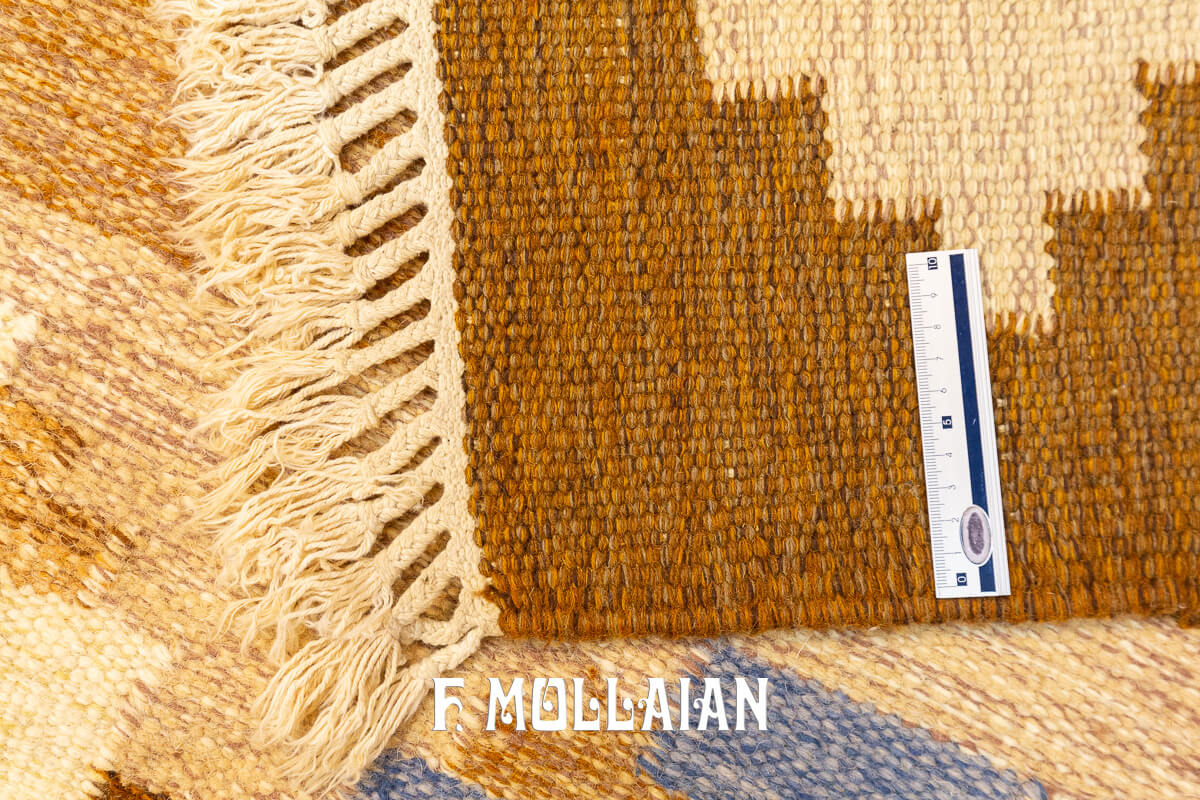 Tappeto Rollakan Svedese Firmato LM Colore Beige/Brown n°:741653