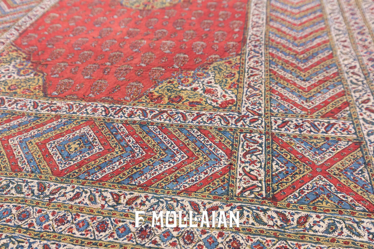 Textile Antique Kalamkari Signé n°:814129