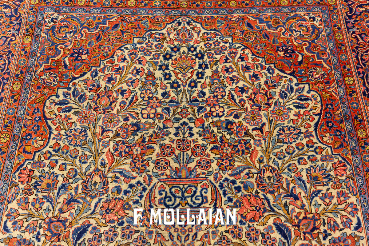 Tapis Kashan Floral Design n°:87453034