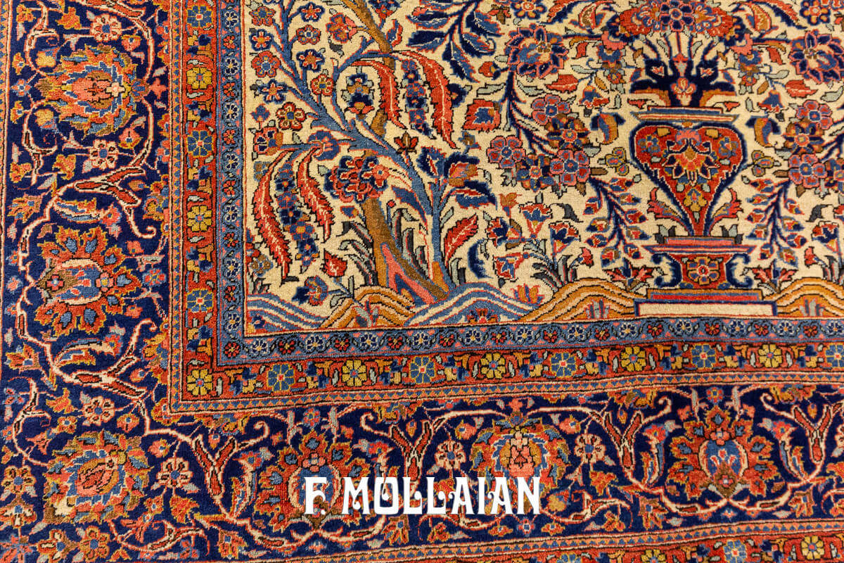 Tapis Kashan Floral Design n°:87453034