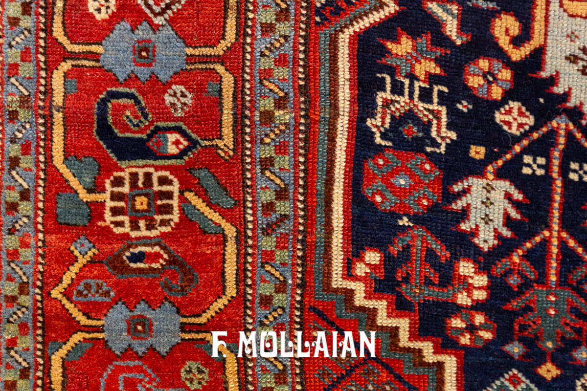Persian Hand-knotted Antique Khamse Rug n°:170831