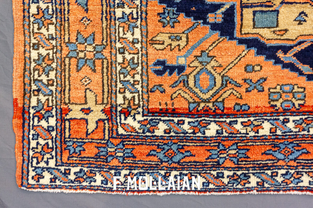 Heriz Rug Dark Blue Field Garaje n°:257549