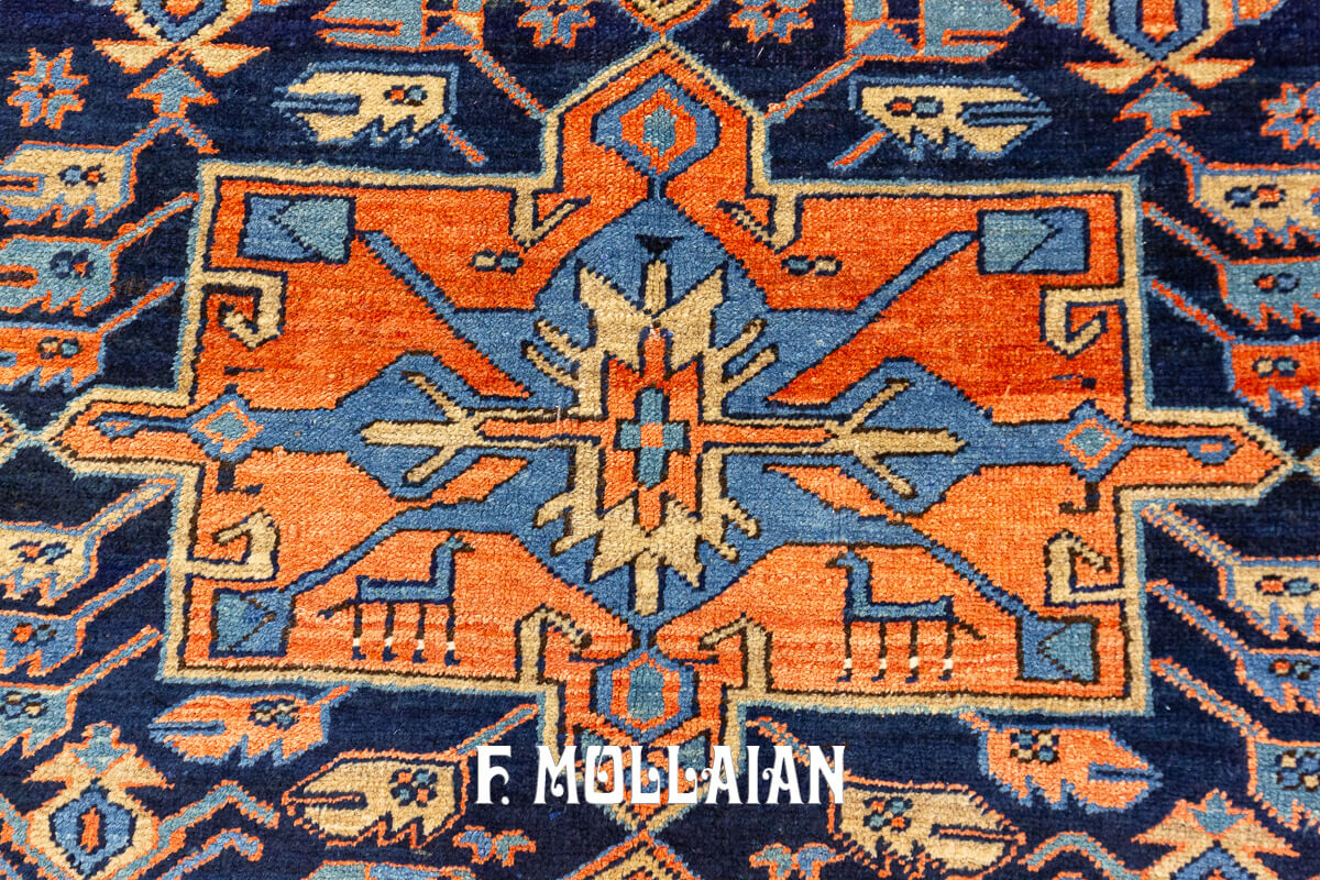 Heriz Rug Dark Blue Field Garaje n°:257549